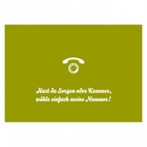 Postkarte Sorgen oder Kummer