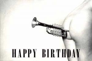 Postkarte: ...mit Pauken und....