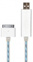 PowerFlow blue - weißes Kabel für iPhone