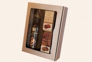Präsentkarton Schokolade & Wein
