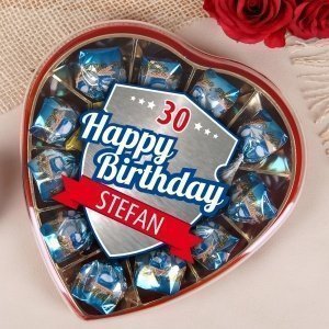 Pralinenbox zum Geburtstag mit Name und 