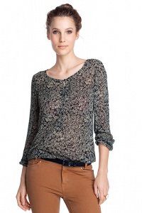 Print Chiffon Tunika-Bluse