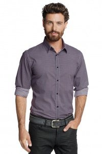 Print-Hemd aus Baumwolle