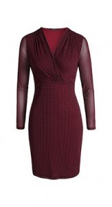 Print Mesh Etui-Kleid