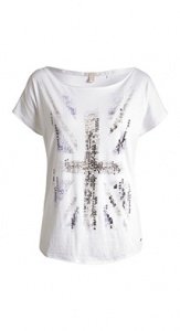 Print-Shirt aus Baumwoll-Modal-Mix