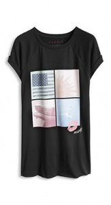 Print-Shirt aus festerem Baumwoll-Jersey