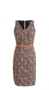 Print Viskose Kleid +Gürtel