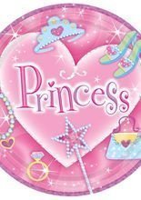 Prinzessin Party Pappteller klein 8 Stüc