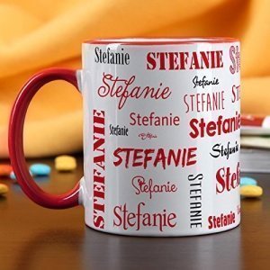 Privat Tasse Kaffeetasse mit eigenem Namen in verschiedenen Schriftarten