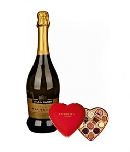 Prosecco Il Fresco und Pralinenherz  von