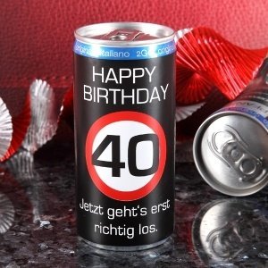 Prosecco in der Dose Happy Birthday 40