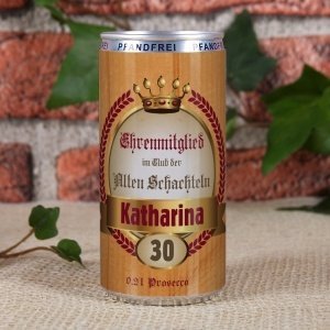 Prosecco in der Dose für alte Schachteln