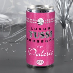 Prosecco in der Dose mit Namensaufdruck 