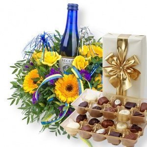 Prosit Neujahr! und Pralinen