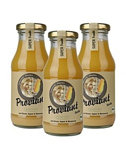 Proviant Fruchtmanufaktur Bio Smoothie Proviant Kraftpaket mit Zitrone, Ingwer und Macawurzel 3er Se