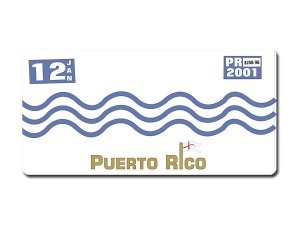 Puerto Rico US Deko Nummernschild mit in
