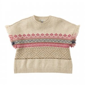 Pullover Poncho mehrfarbig