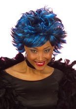 Punk Gothic Kurzhaar-Perücke schwarz-bla