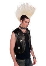 Punk Iro-Perücke Haarteil platinblond