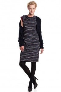 Punkte Print Stretch Kleid