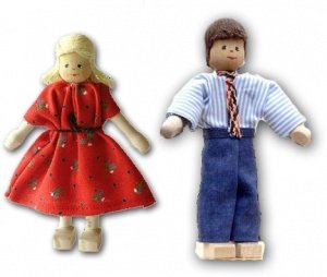 Puppen für Puppenhaus "Vater und Mutter"