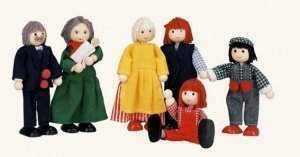 Puppenfamilie, 6 Personen, von Bino