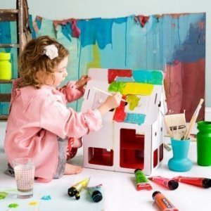 Puppenhaus Mobile Home weiß