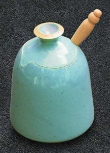 PurKeramik Aqua Honigtopf mit Holzzieher