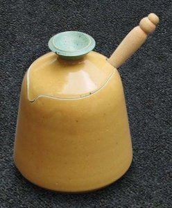 PurKeramik Mais Honigtopf mit Holzzieher