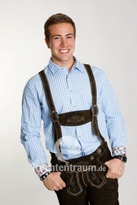 Pure Trachtenhemd Slimfit hellblau