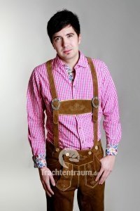 Pure Trachtenhemd Slimfit pink