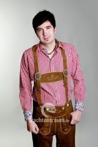 Pure Trachtenhemd Slimfit rot