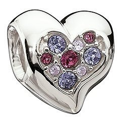Purple Inner Heart Bead
