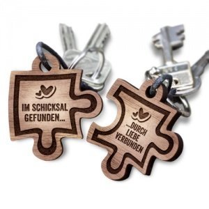 Puzzle Schlüsselanhänger mit Gravur