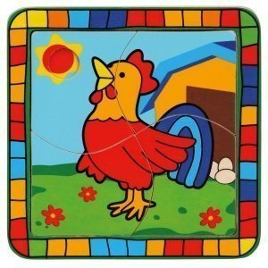 Puzzle Hahn Spielzeug aus Holz