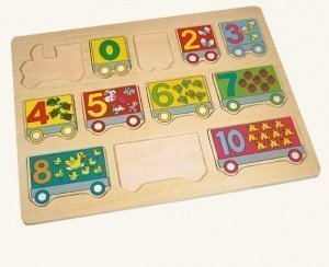 Puzzle Zahlenzug schönes Holzspielzeug