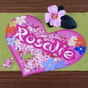 Puzzle für Verliebte in Herzform mit Nam