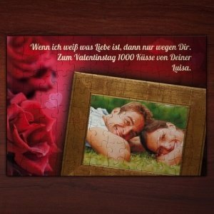 Puzzle für Verliebte mit ihrem Foto und 