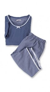 Pyjama aus Stoff/Jersey