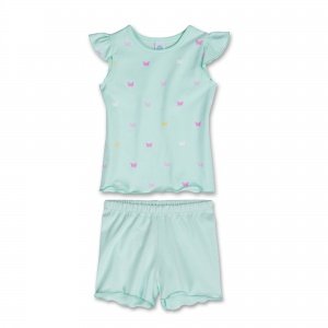 Pyjama kurz 4840 bleached aqua