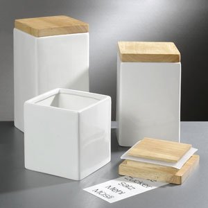 Quadratische Vorratsdose aus Keramik mit