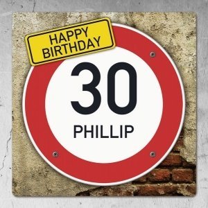 Quadratisches PVC-Banner zum Geburtstag 