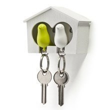 Qualy - Duo Sparrow Schlüsselhalter, wei