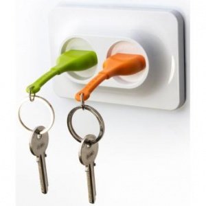 Qualy Schlüsselanhänger Double Unplug gr