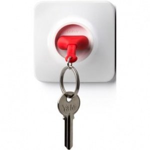 Qualy Schlüsselanhänger Unplug rot QL100