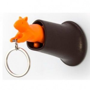 Qualy Schlüsselhalter Eichhörnchen braun