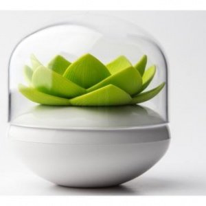 Qualy Wattestäbchenhalter Lotus weiss gr