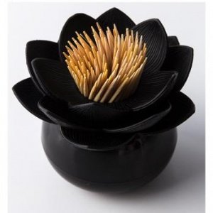 Qualy Zahnstocherspender Lotus schwarz Q