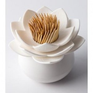 Qualy Zahnstocherspender Lotus weiss QL1