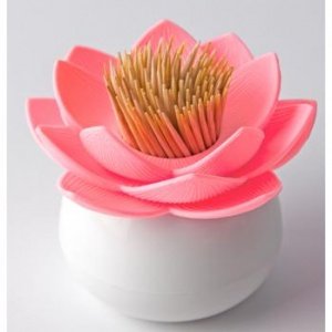 Qualy Zahnstocherspender Lotus weiss pin